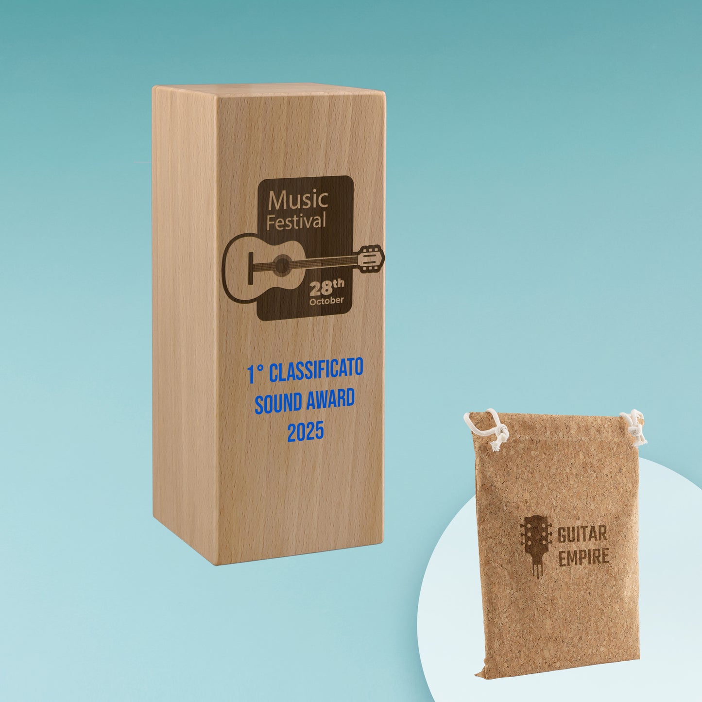 Trofeo Bloc Verticale Grande in Legno