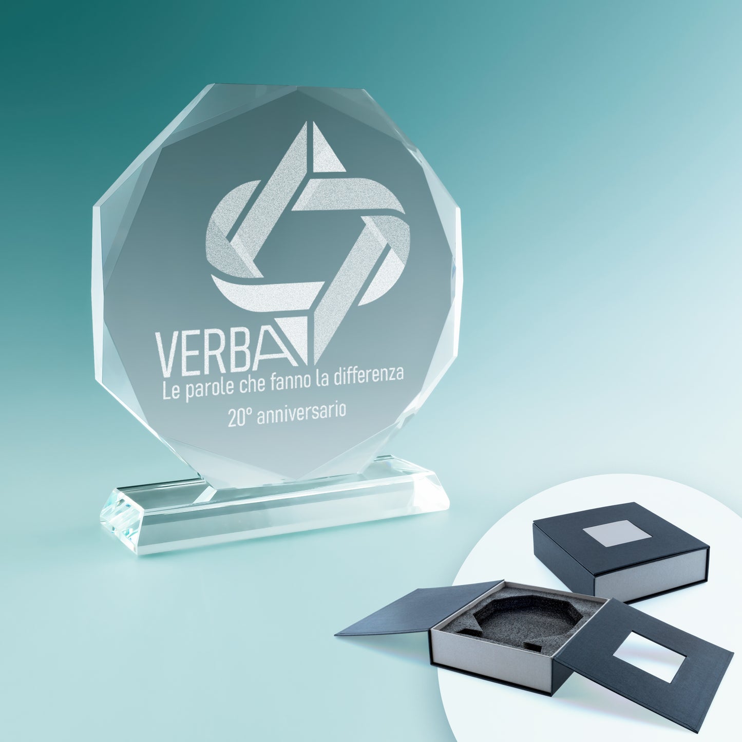 Trofeo in Vetro Sunflower