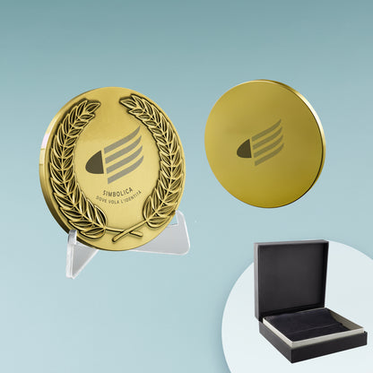 Medaglia in Metallo con Corona d'Alloro