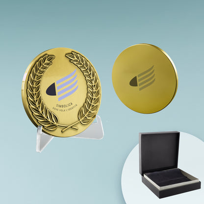 Medaglia in Metallo con Corona d'Alloro