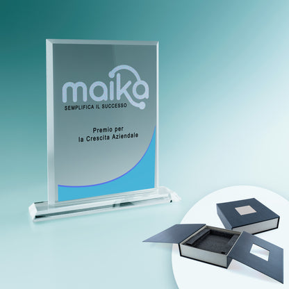 Trofeo Rettangolare in Vetro