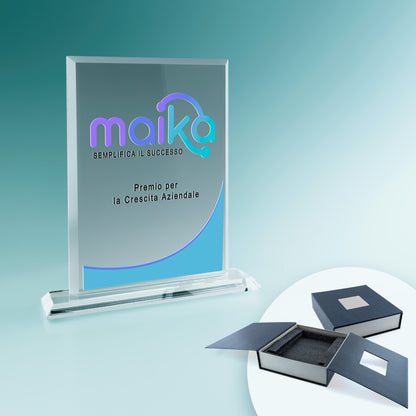 Trofeo Rettangolare in Vetro