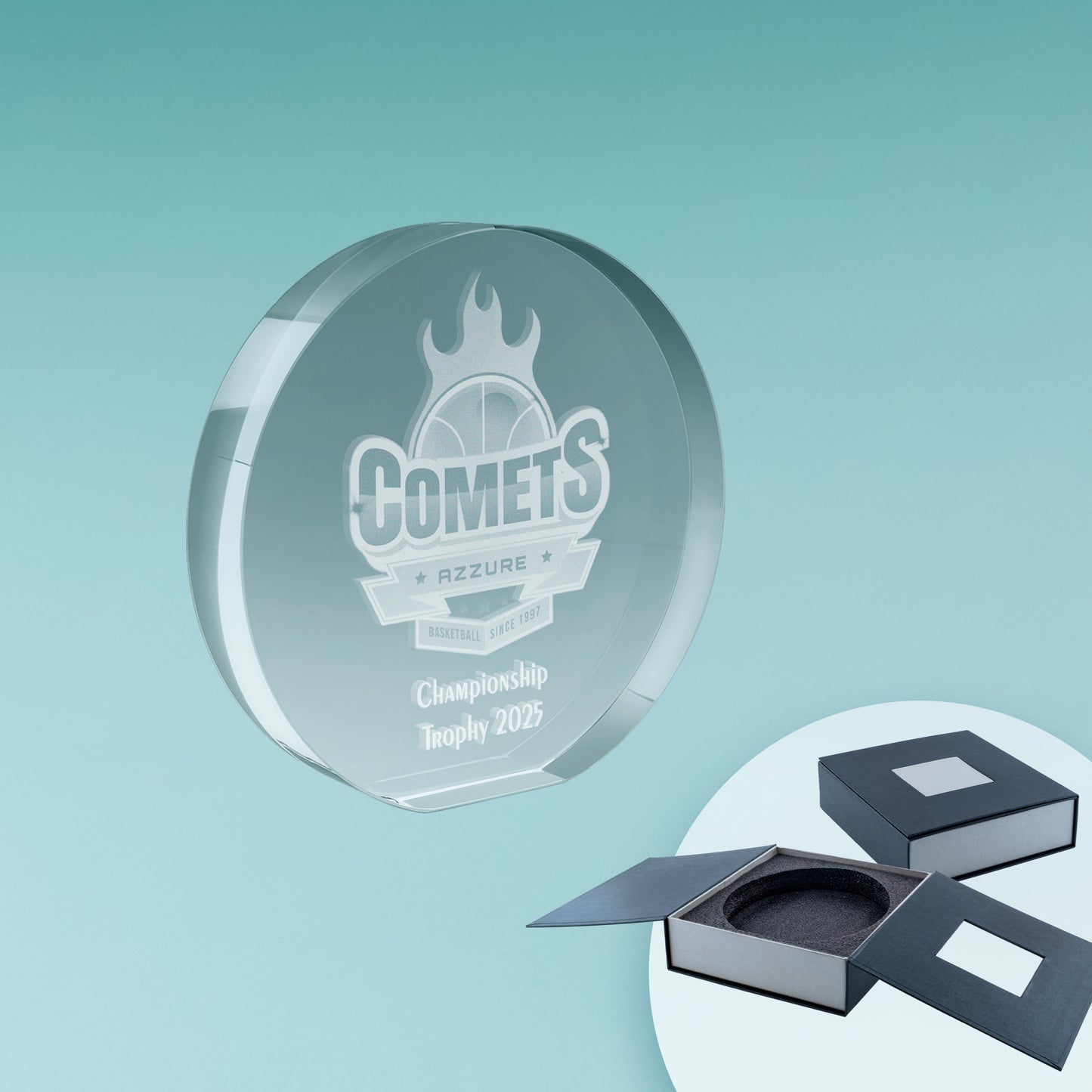 Trofeo Rotondo in Vetro Moon