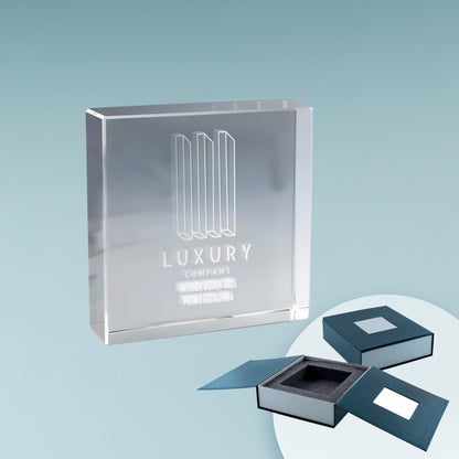 Trofeo in Vetro Quadrato Square