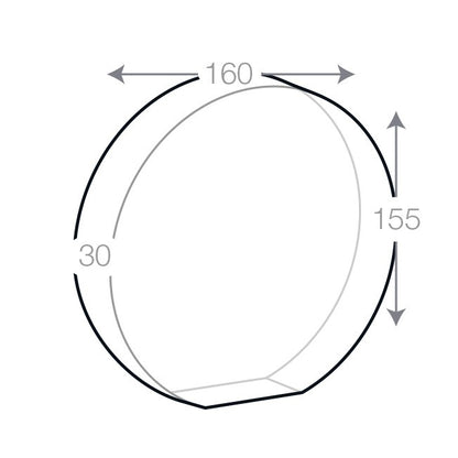 Trofeo Rotondo in Vetro Moon