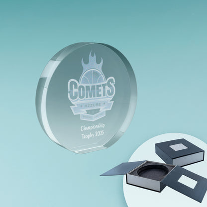 Trofeo Rotondo in Vetro Moon